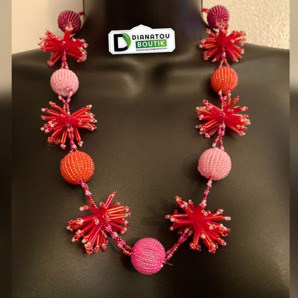 Colorful Beaded Necklace Handmade From South Africa